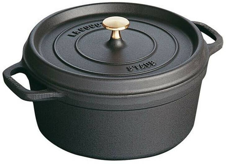 Staub Cazuela redonda 22 cmnegro negro Ollas y cazuelas