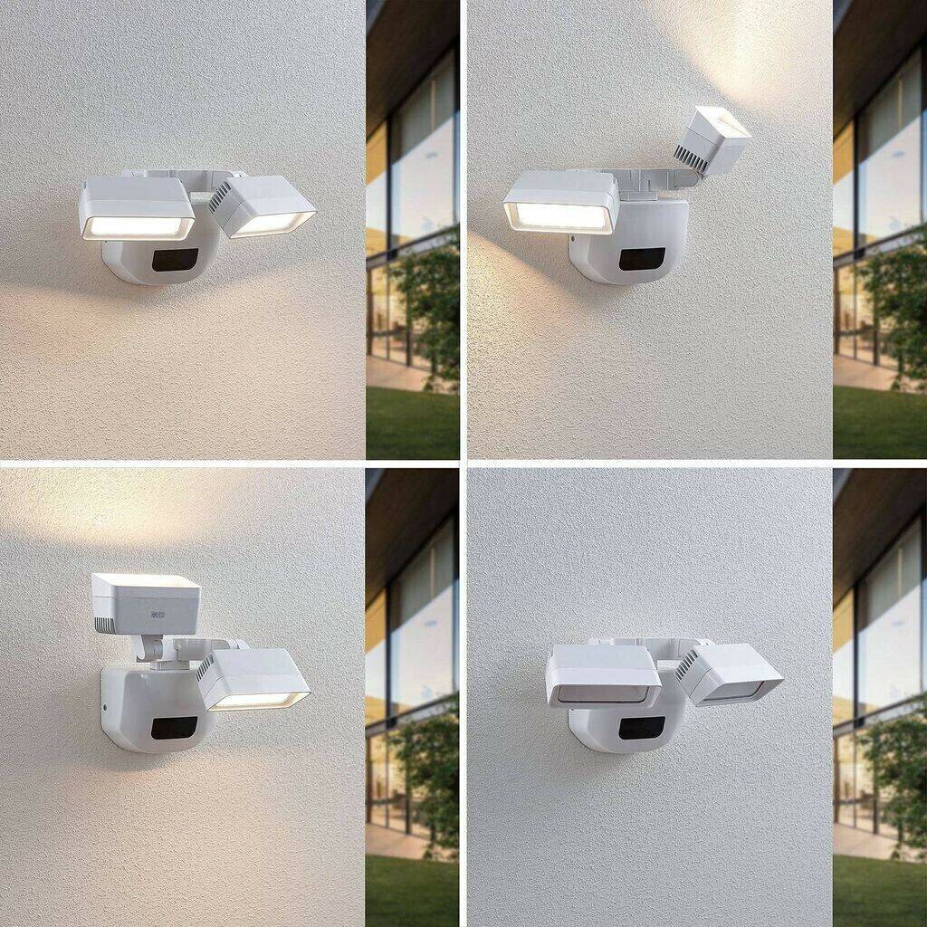 Lámparas de exterior Lindby Nikoleta LED outdoor wall spotlight with sensor, 2-bulb.